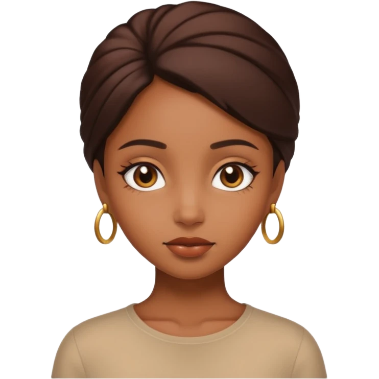 Brown girl aesthetic emoji