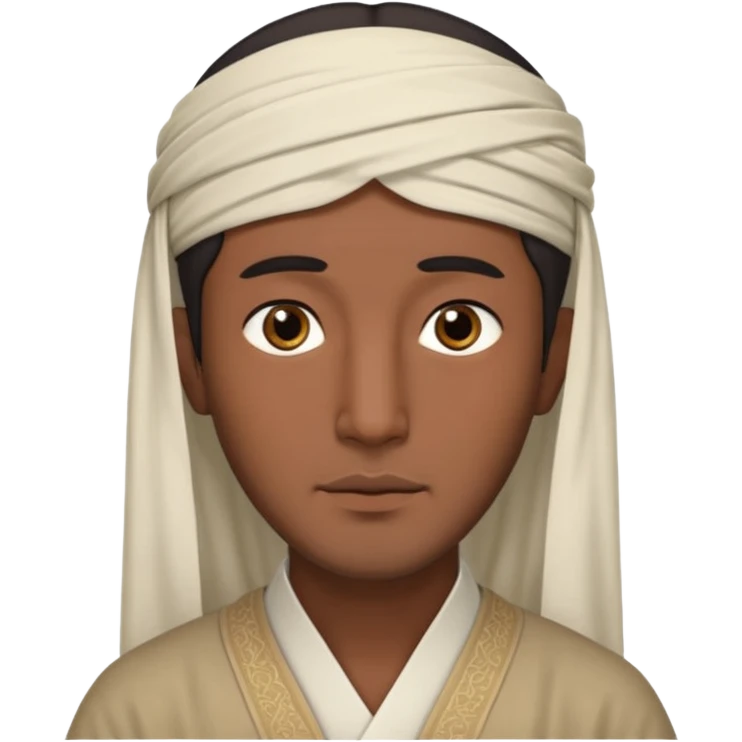 한국 사람인데 얼굴이 길고 아랍상에 피부톤이 까만 남자 emoji