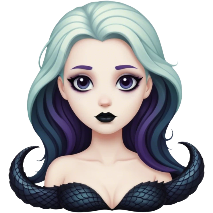 goth siren with scales emoji