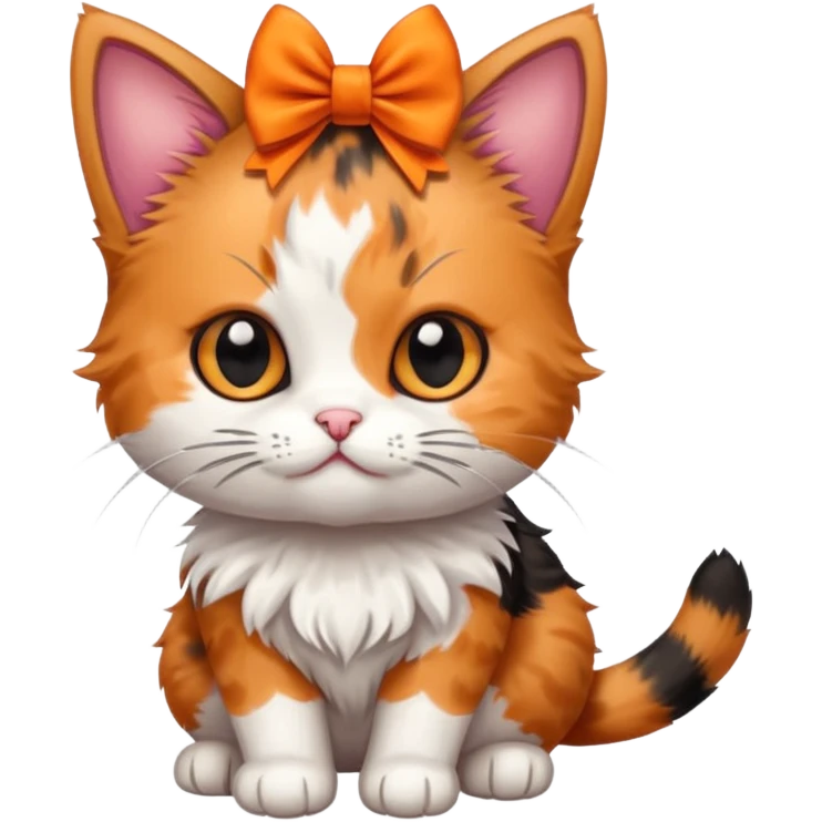kitten with bow emoji