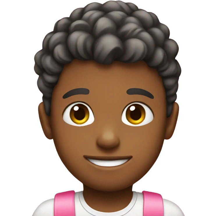 boy with pink bow emoji
