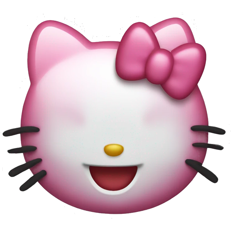 Hello kitty laughing emoji