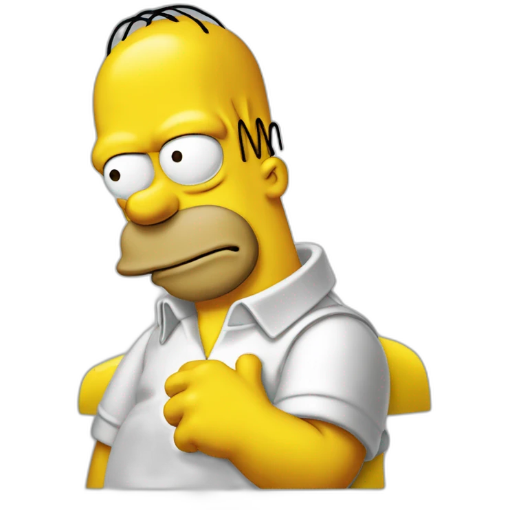 Homer Simpson qui réfléchi emoji