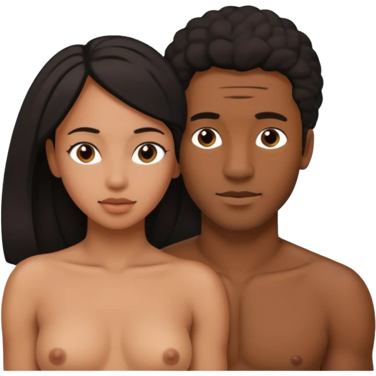 Black man and woman fucking emoji