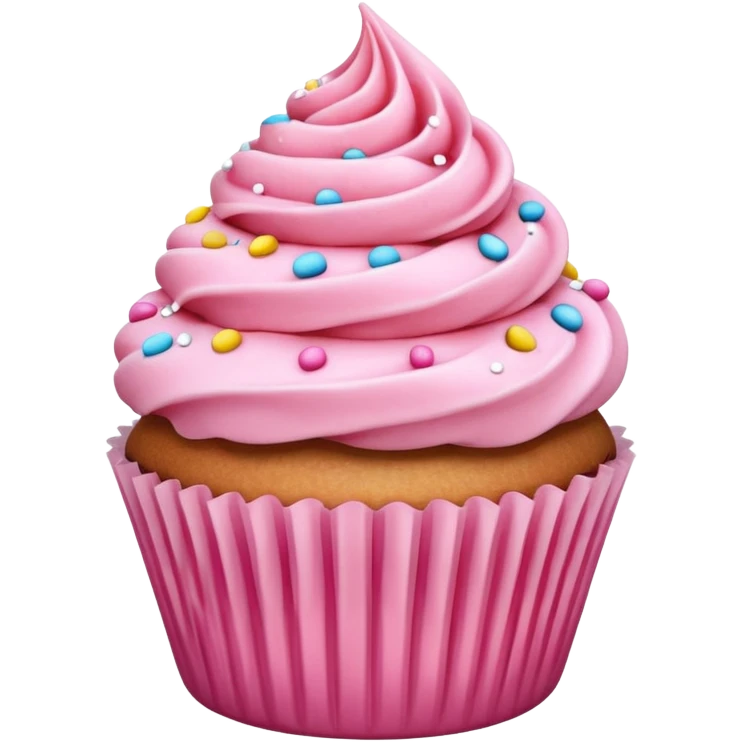 Cupcake with pink icing emoji