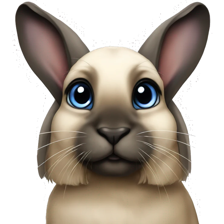 siamese coloured lop rabbit emoji