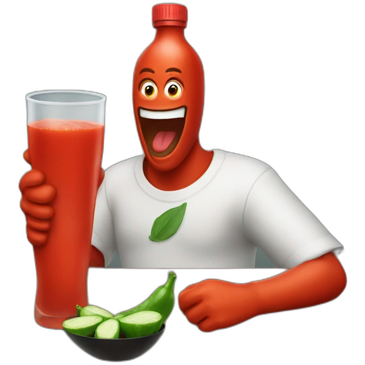 drinking sriracha emoji