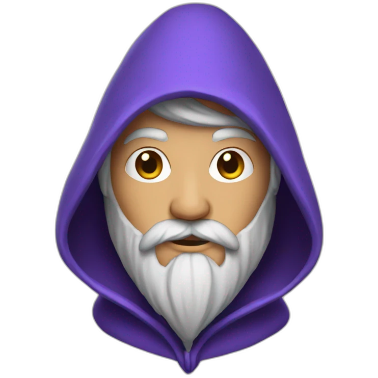 Wizard with hood emoji