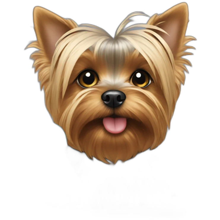 Yorkshire terrier with pacifier emoji