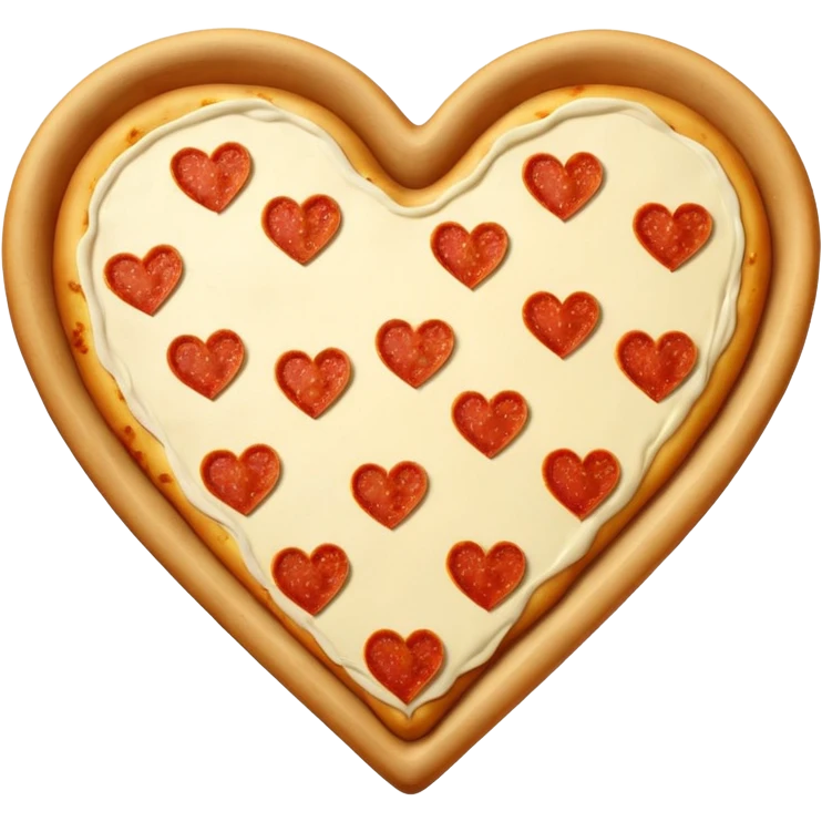 Heart shape pizza emoji