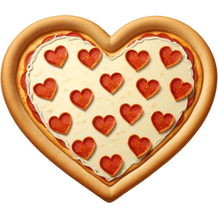 Heart shape pizza emoji