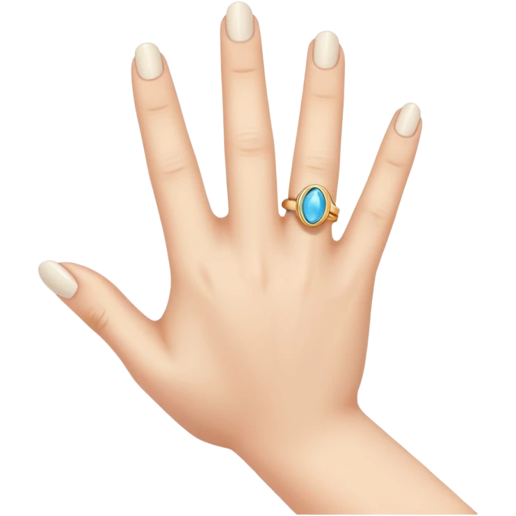 Hand with the ring finger down emoji