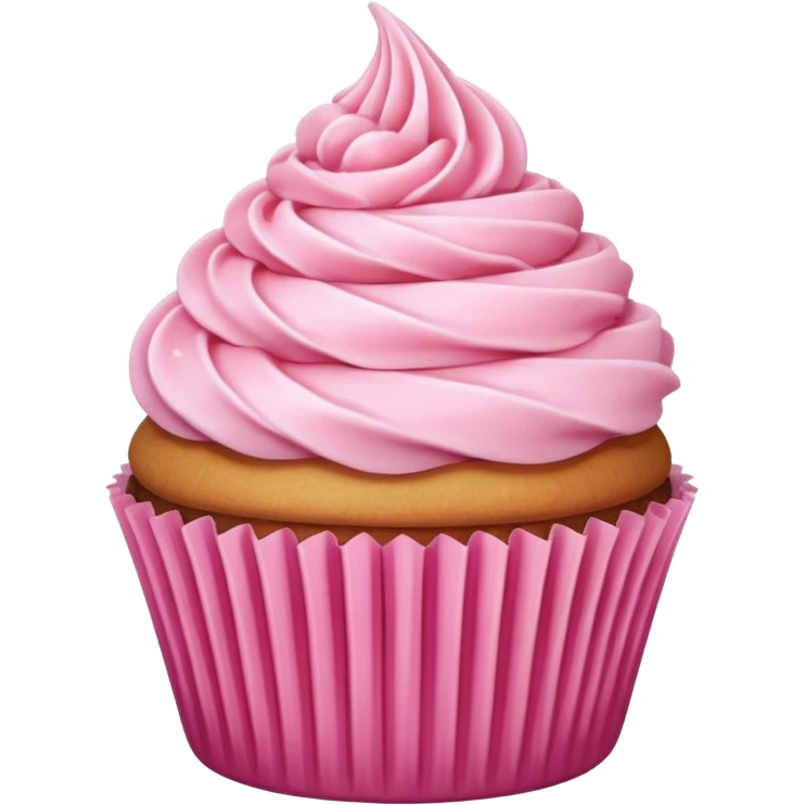 Cupcake with pink icing emoji
