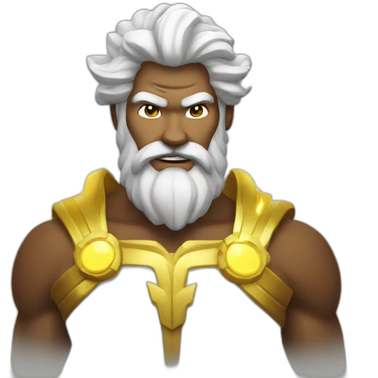 zeus with lightning emoji