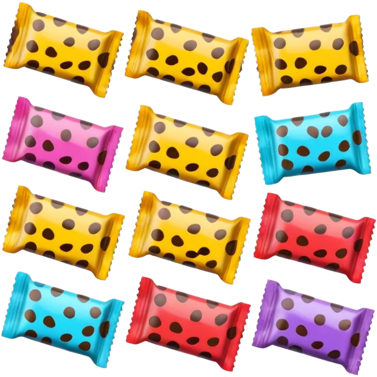 leopard print wrapped candy emoji