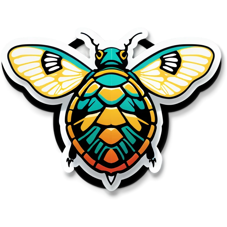 Turtle loving moth emoji