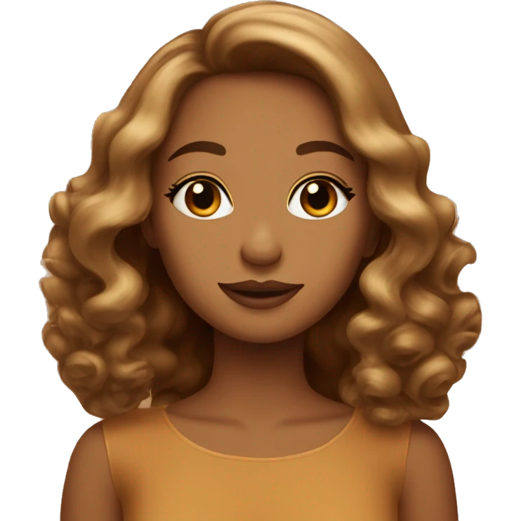 Caramel coloured coquette emoji