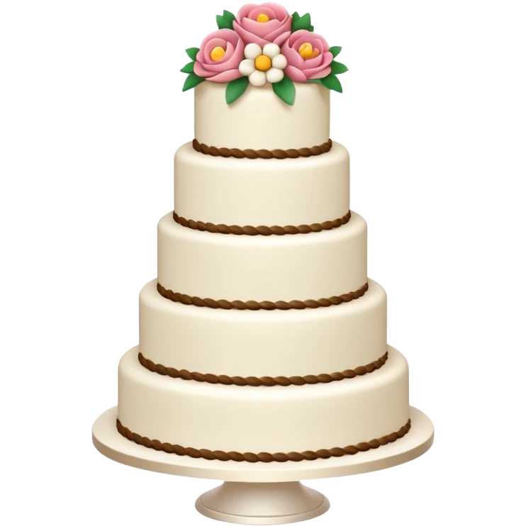 wedding cake white 3 tier emoji