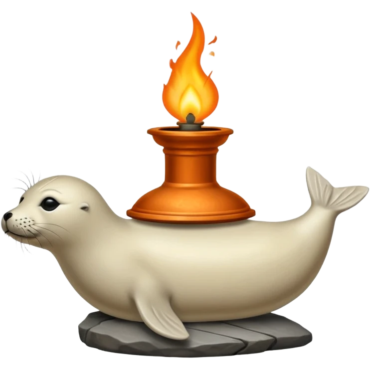 Seal oil lamp (qulliq), Inuits emoji