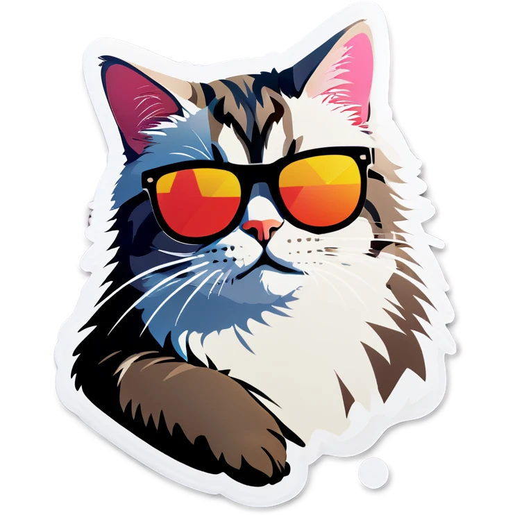 Cat with sunglasses emoji