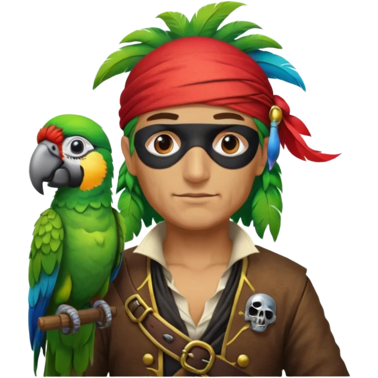 pirate and parrot emoji