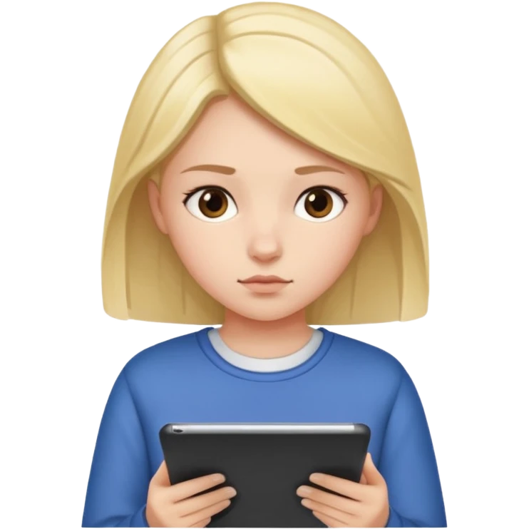 girl taking notes in tablet emoji