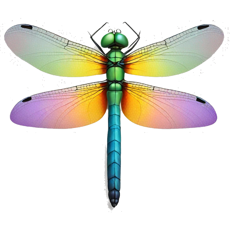 beautiful multi-colored dragonfly emoji