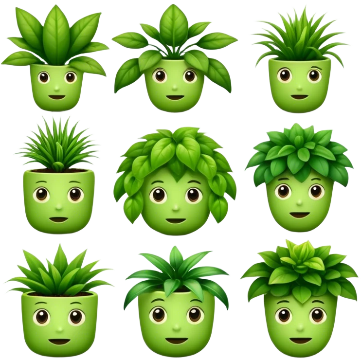 Plants with human features emoji
