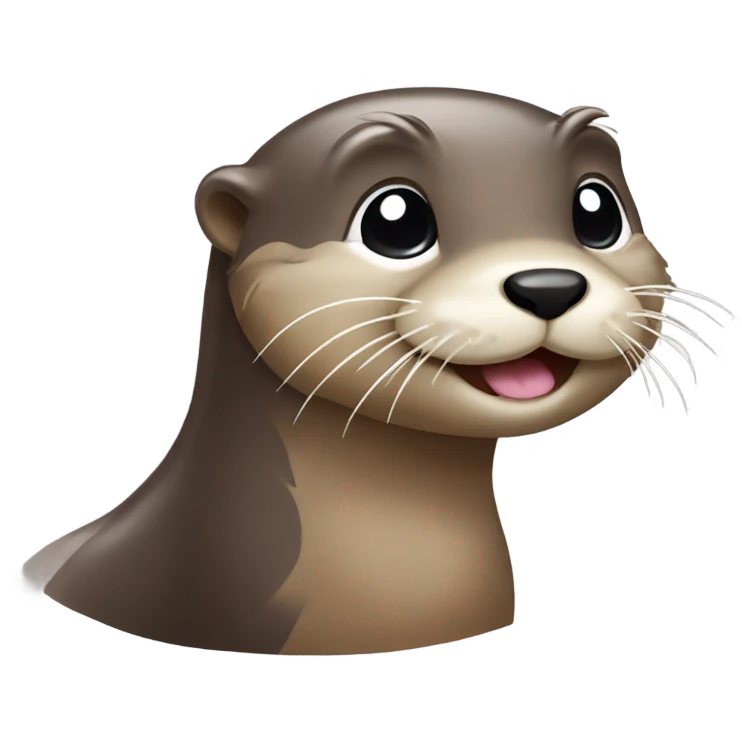 A winking otter emoji