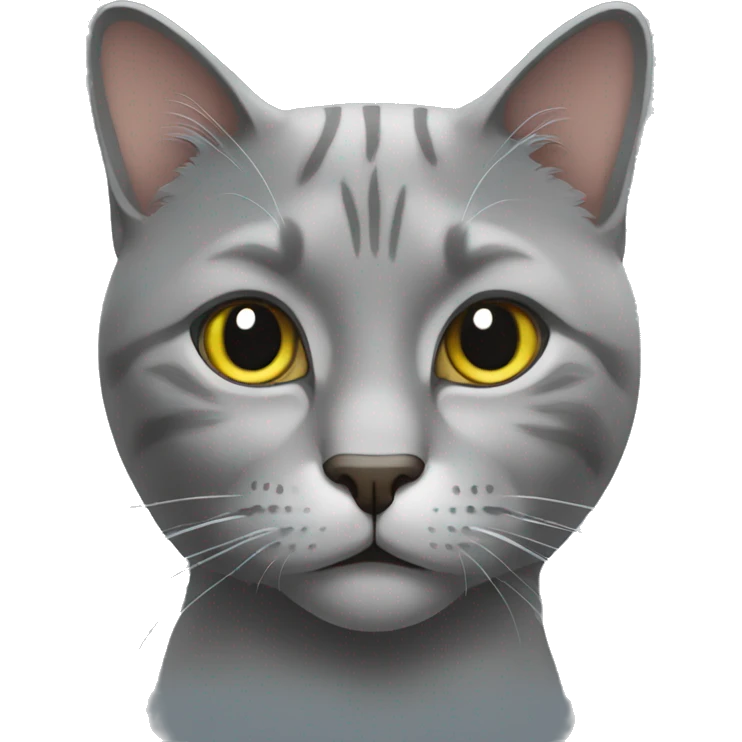 Thinking Face of gray cat emoji