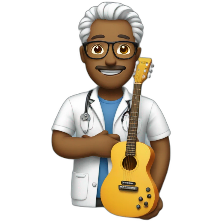 Doc Whith guitar emoji