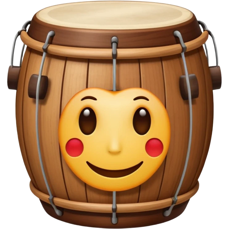 single tabla drum, apple style emoji, simple emoji