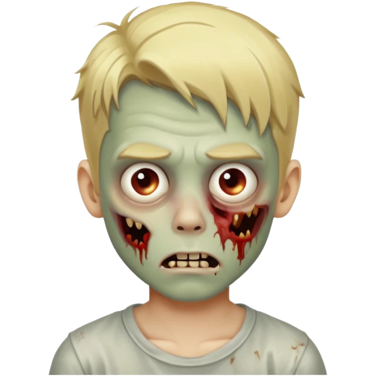 Create a zombie blonde boy emoji