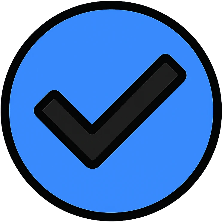 checkmark inside a blue circle emoji