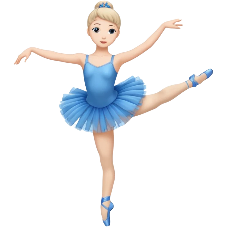 full body balet with blue tutu emoji
