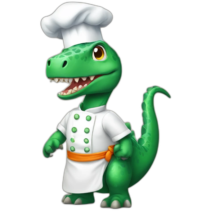 dinosaur chef emoji