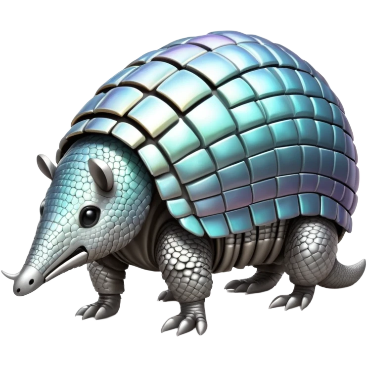 A symbiotic pair consisting of a metallic armadillo-like creature that generates magnetic fields and the colony of crystal formations growing on its back that amplify and direct these energies. emoji