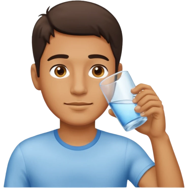 man drinking water  emoji