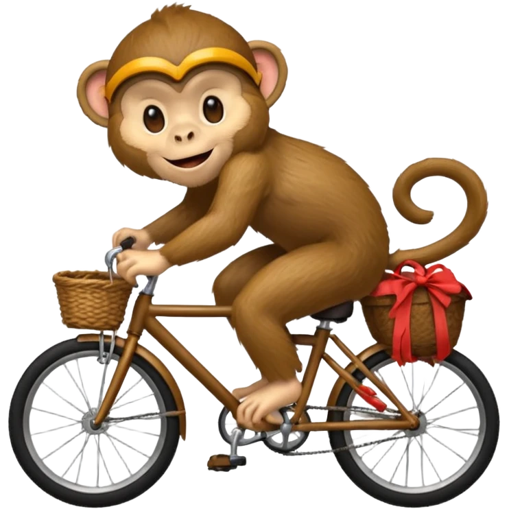 monkey riding a bicycle emoji