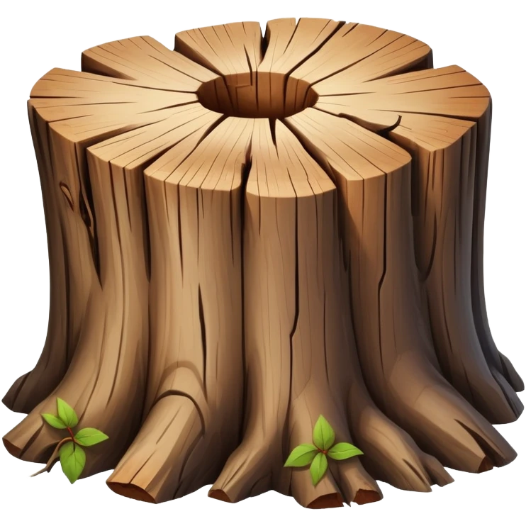 A beautiful pretty natural Tree stump with twigs sticking out emoji