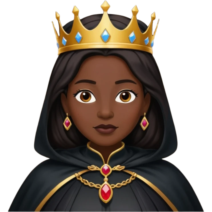 black Cape Queen elder emoji