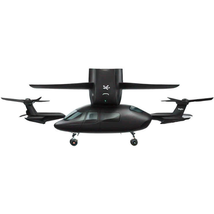 Black evtol aircraft emoji