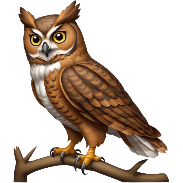 great horned owl full body emoji