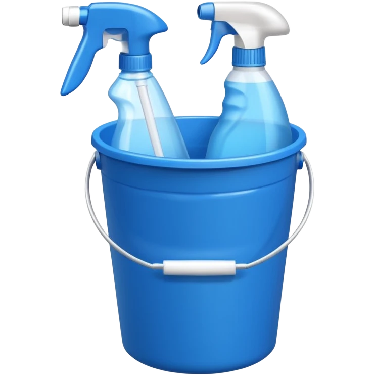 Bucket and cleaning product emoji