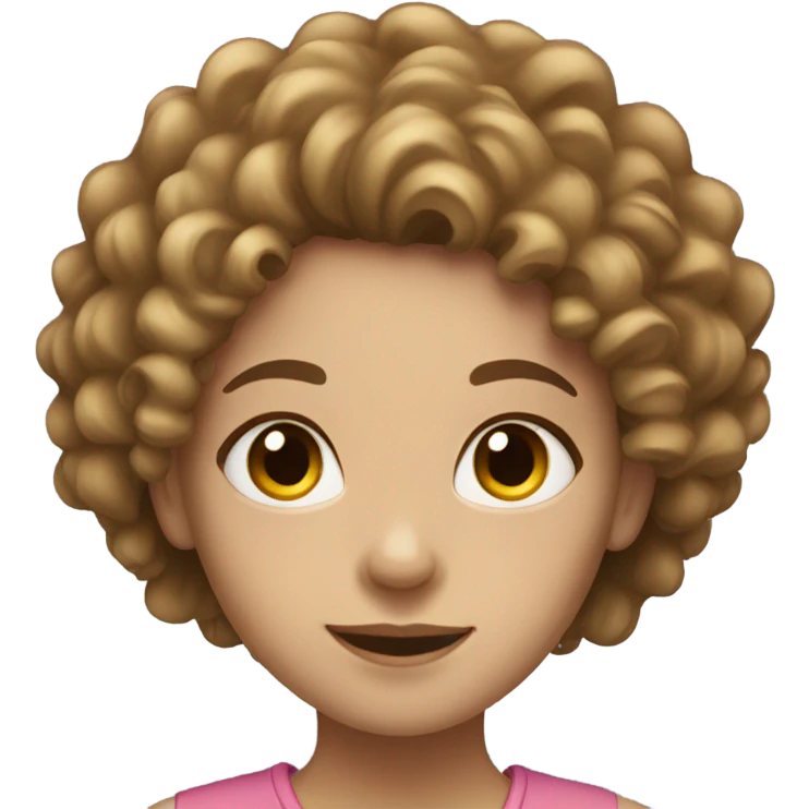 girl with fare skin and curly hair emoji