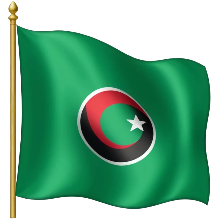 علم ليبيا سمايل الاخظر emoji