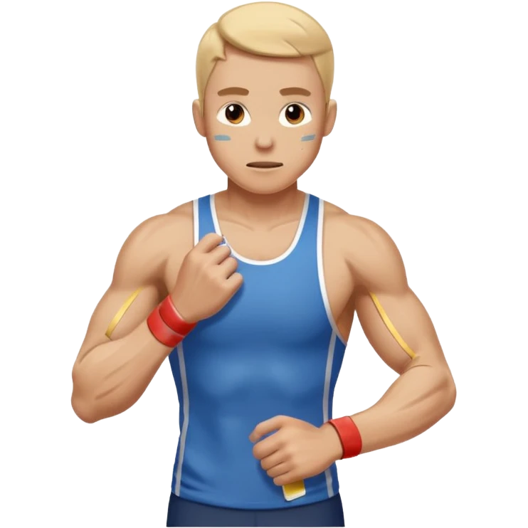 runner finishing a race going through finish tape emoji
