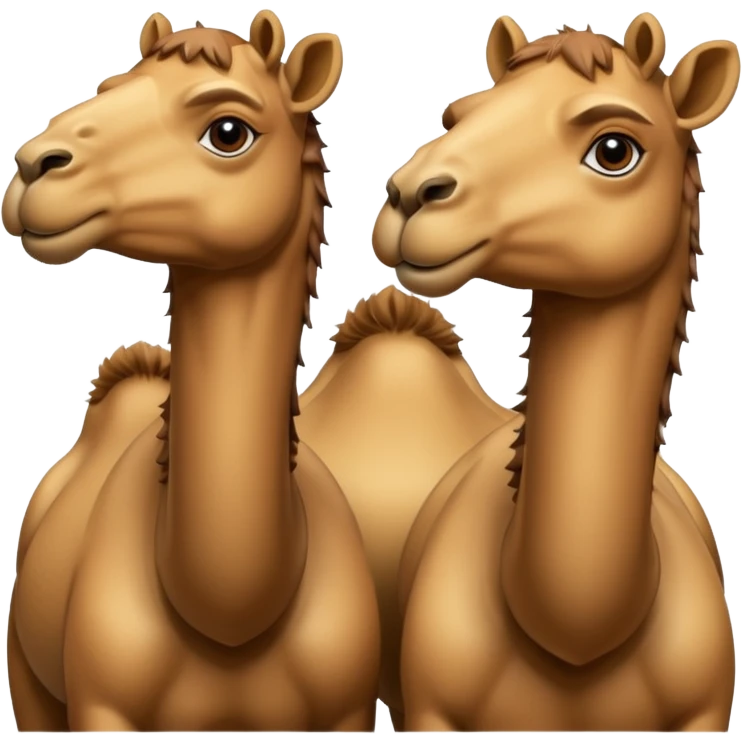 High resolution camels without fur emoji