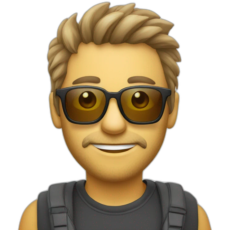 Singe avec des lunettes de soleil emoji