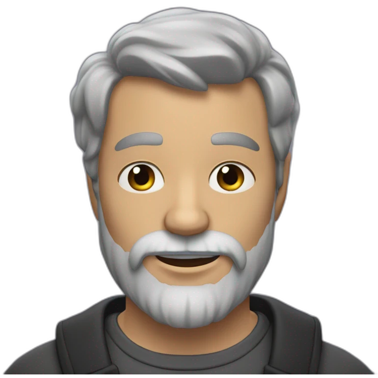 Homme chauve barbe emoji
